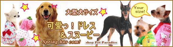 ペットパラダイスの可愛大型犬服