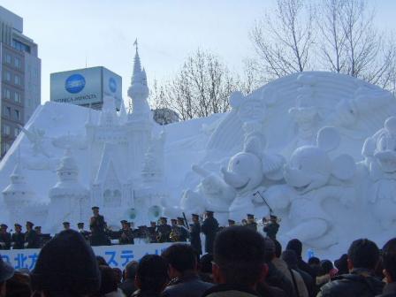 雪像　ディズニー