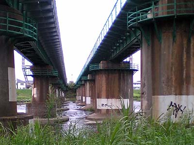 中央線鉄橋×多摩川