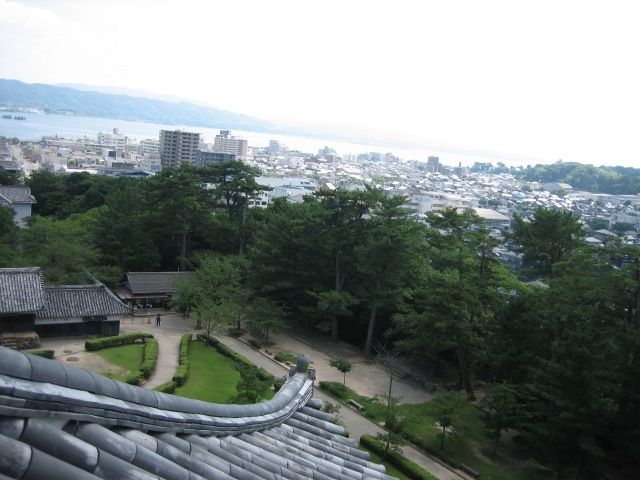 松江城天守閣よりの風景