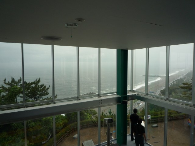 坂本龍馬記念館から見える桂浜の海