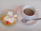 最後にカフェ＆フルーツ寒天♪