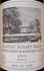   シャトー・デュアール・ミロン・ロートシルト 2003