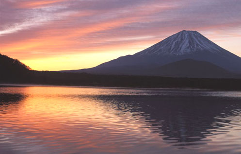 富士山の朝日