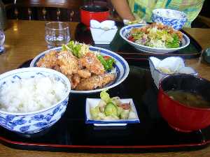 鳥から揚げ定食