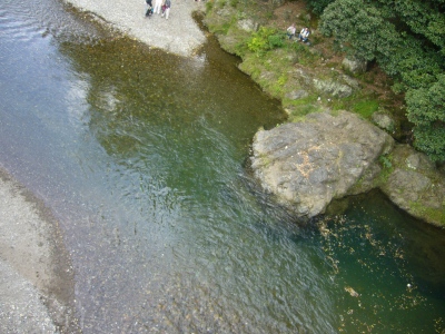 橋の上から高麗川