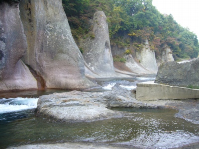 吹割の滝の下のほう