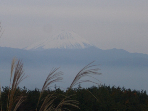 ほったらかし温泉からの富士山