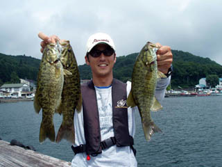 たつきちさん野尻で初スモール