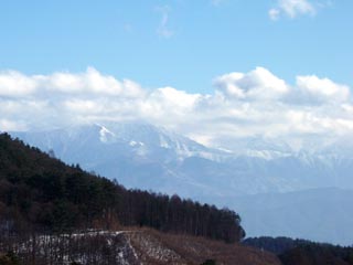 中央アルプスから見た北アルプス