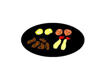 ステーキ＆エビフライ