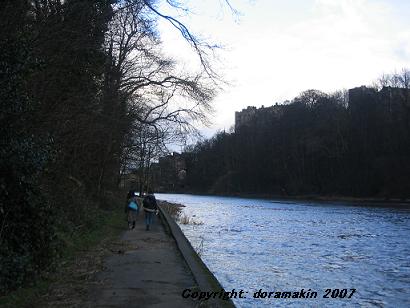 walking along the river