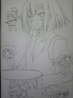 バカテス文庫3.5巻表紙　下書き　小