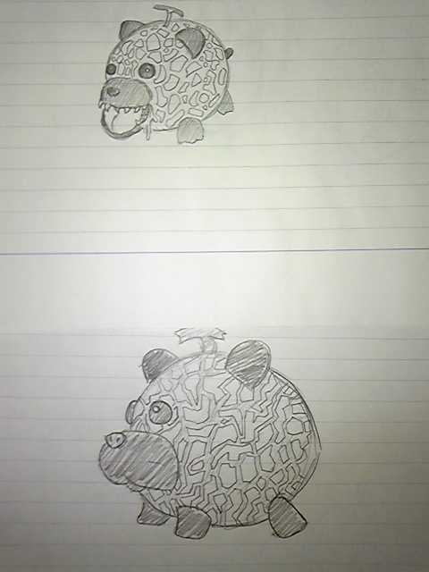 模写　メロン熊