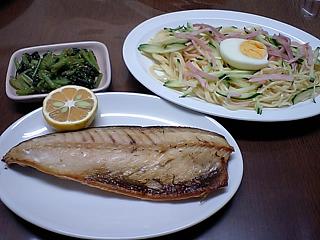 塩サバ＆冷麺.JPG