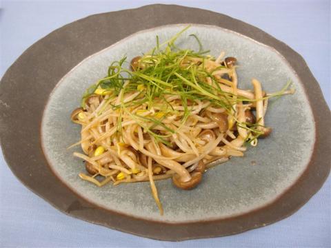 20110828おかひじきときのこのいためもの 梅味噌