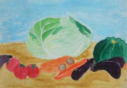 20091121絵画教室子供の絵　夏の野菜
