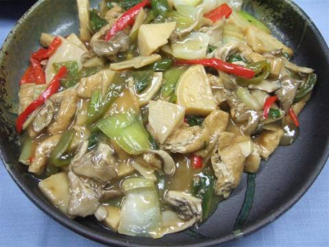 20110428筍と青梗菜の中華風炒め