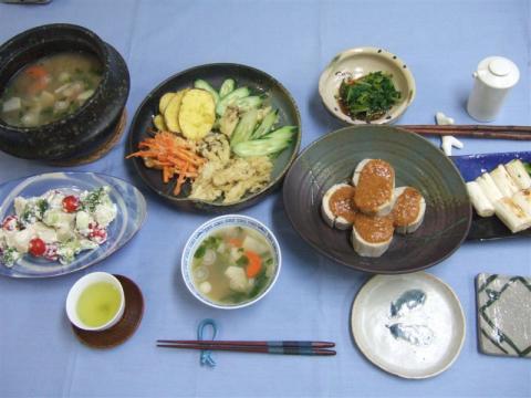 20090107玄米彩色103　七草がゆ　と　京いもの味噌ダレ