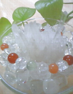 Carnelian,prenite,crystals