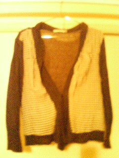 交換　チェックカーデ１