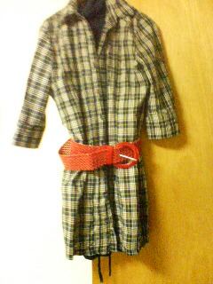 交換　シャツワンピ