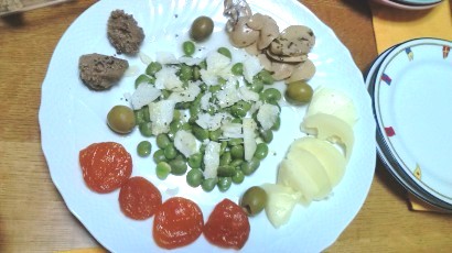 ペコリーノ・ロマーノと枝豆