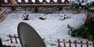 雪に埋もれた畑