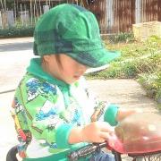 スマーフのアンティークシーツをリメイクしたリバーシブルジャージ。