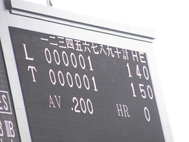 ３８イニングぶり！