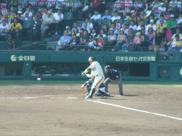 新井選手のホームランの瞬間