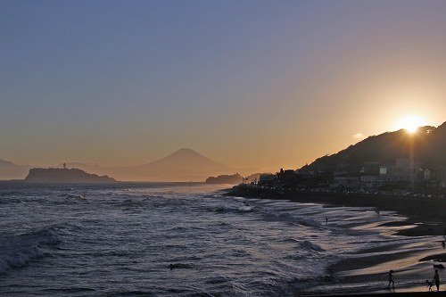 富士山と江ノ島