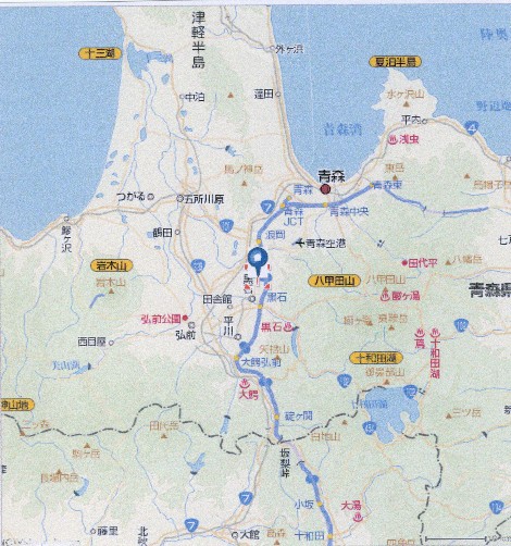 青森の地図