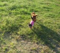 広場でかけっこ♪