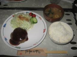 今日の夜ご飯♪♪ハンバ－グ♪