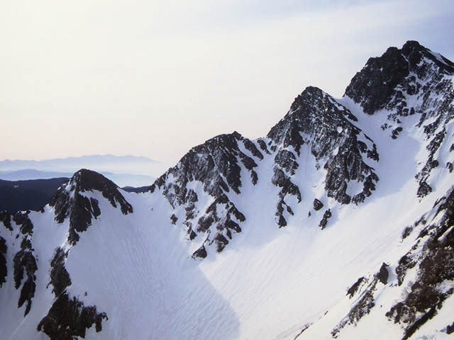 涸沢岳から前穂高岳2003年5月