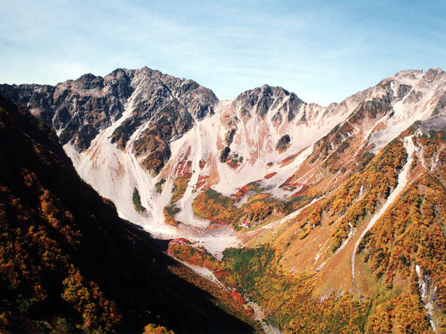 穂高連峰の秋