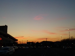 2010師走１日目の夕焼け空。