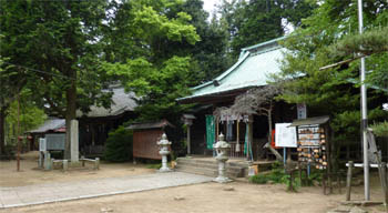 金山城本丸跡にある３つの神社
