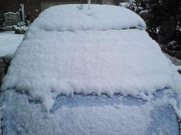 ２００７初雪　車冠雪