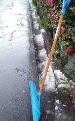 ２００７初雪　路面雪かき完了