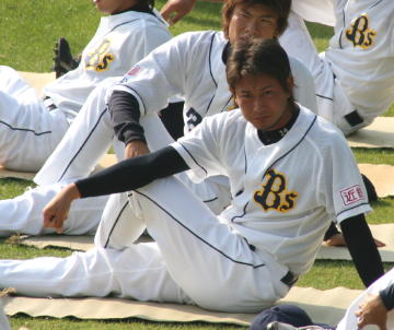 ガン飛ばしてます