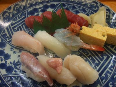 地物セット（他に茶碗蒸し、あら汁付）＠海鮮　あいだ