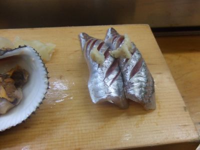 アジの握り（肉厚！）＠海鮮　あいだ