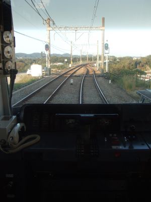 帰りは「かぶりつき」席（当然・笑）