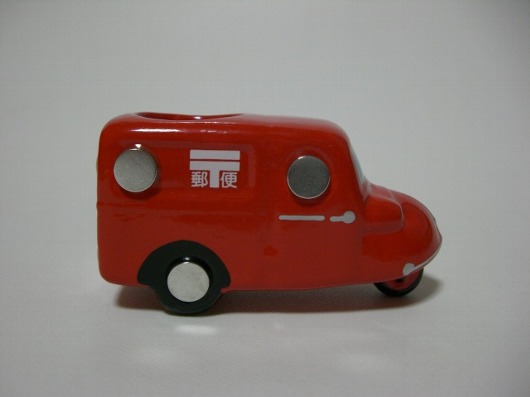 ﾐｾﾞｯﾄ(せともの)小 郵便車 楊枝入れ-4