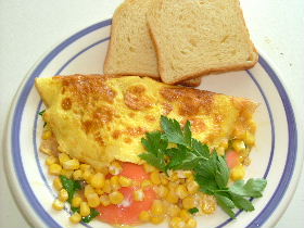 スモークサーモンのオムレツ