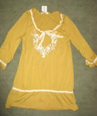 2008.1.29カラシ色刺繍チュニック