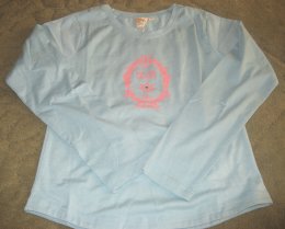 2006.12.24ダックビル、プリントロゴの水色ロンＴ