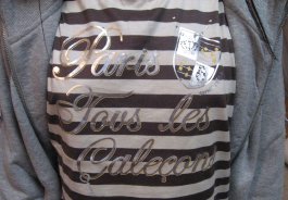 ボーダーTシャツのアップ